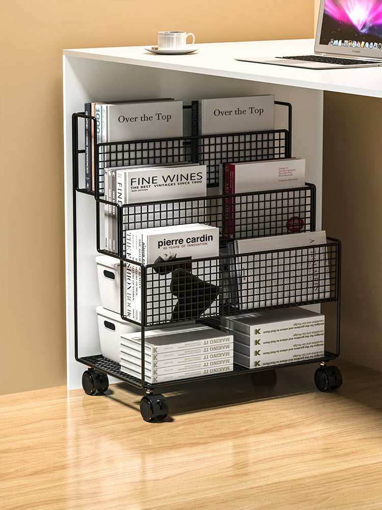 Mobile Under-Desk Cabinet for Books, Files & Workspace Storage
