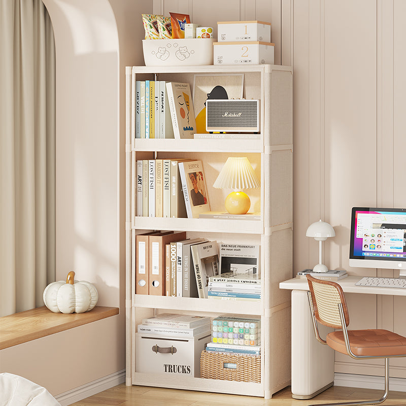 Home Study Bookshelf Cabinet with Doors, Floor Standing Wall Storage