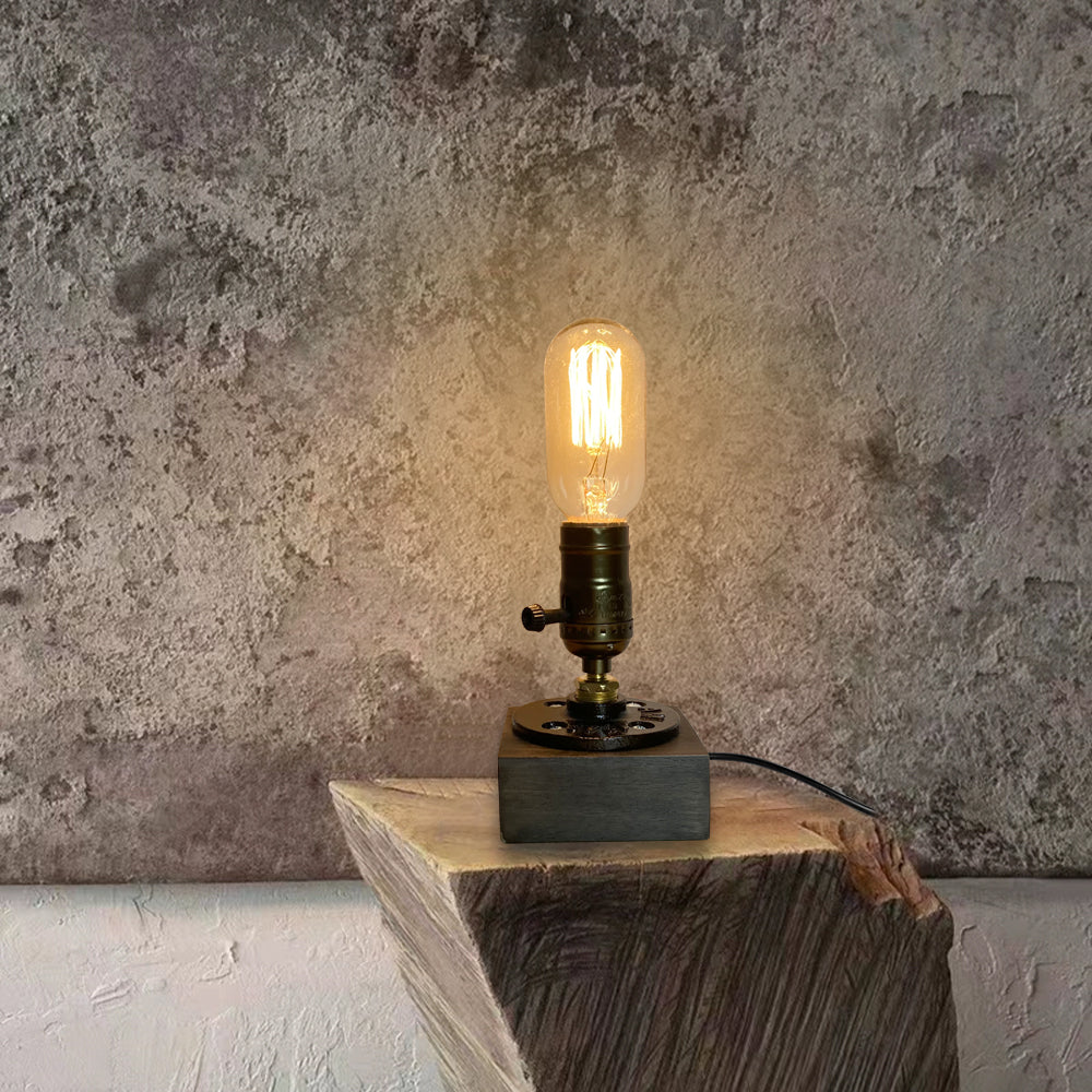 Vintage Pipe Style Table Lamp for Industrial Café Ambience and Home Decor