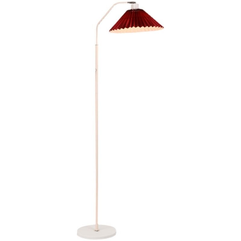 Nordic Style Standing Lamp with Pleated Shade for Sofa Side