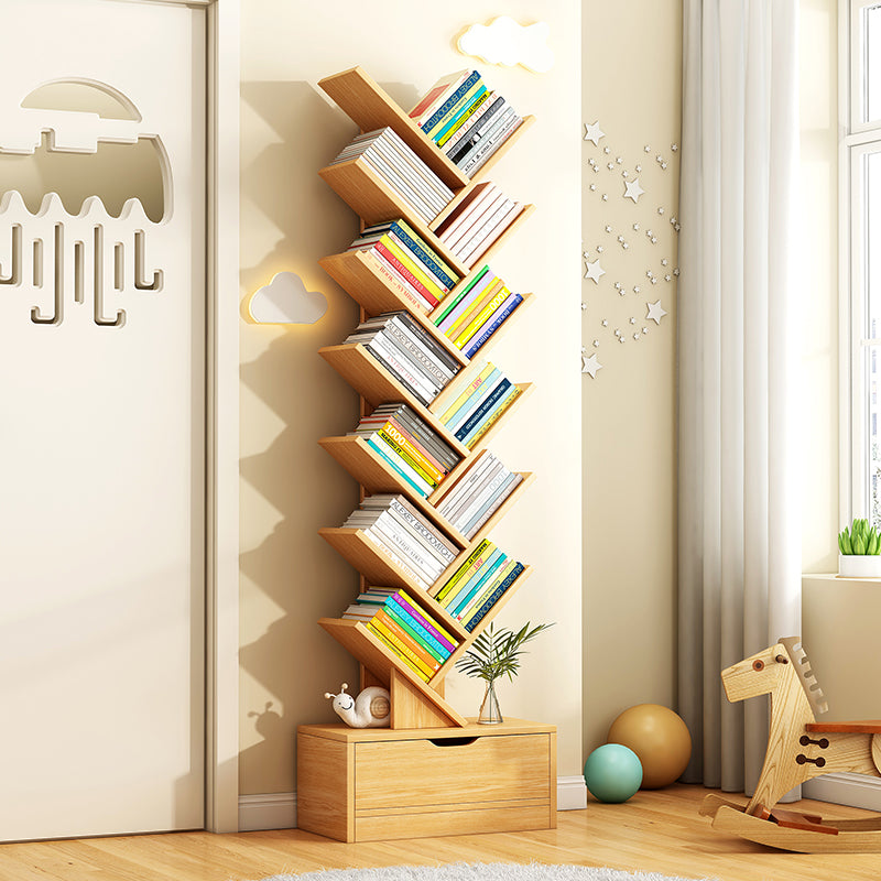Tree-Shaped Floor Storage Bookshelf for Home Use, Compact Living Space Rack