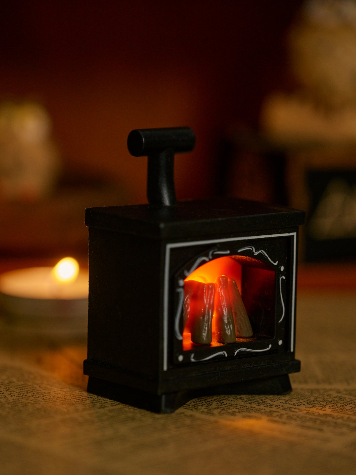 Vintage Fireplace Night Light for Cozy Bedroom Sleep and Desktop Decor