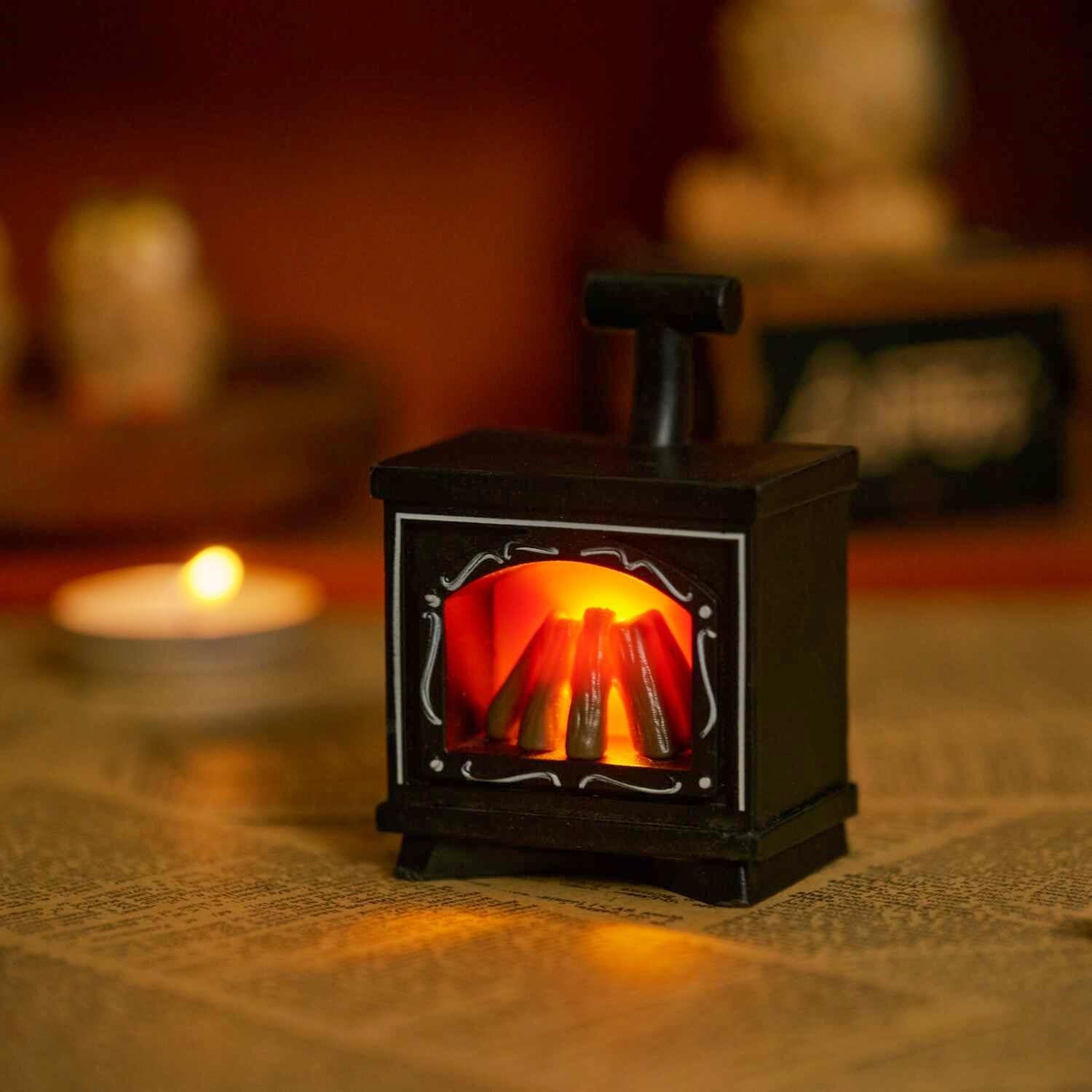 Vintage Fireplace Night Light for Cozy Bedroom Sleep and Desktop Decor